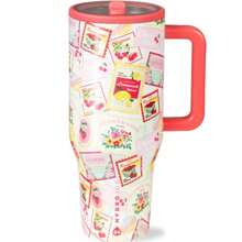 hydrojug Traveler 32 Oz/40 Oz Water Bottle With Handle & Flip Straw - Fits In Cup Holder, Leak Resistant Tumbler-Reusable Insulated Stainless Steel & Rubber Base - Gifts For Women & Men,