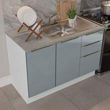 MADESA Baker's Racks - Blanc et gris - Voir 8