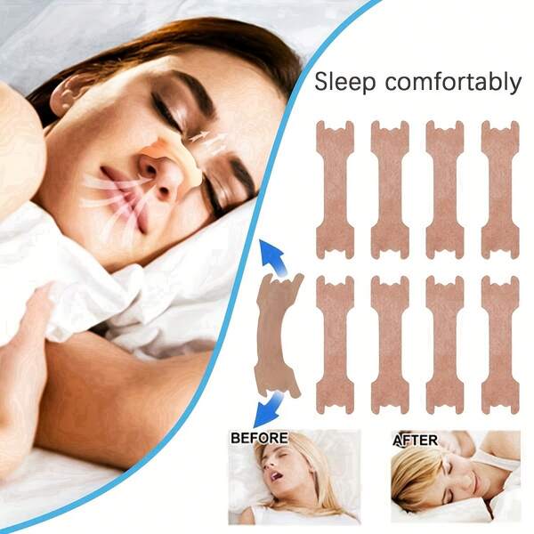 50pcs Anti-Snoring Nasal Strips - Breathable, Adhesive Nose Strips For Better Sleep, Snoring Relief & Enhanced Breathing, Easy To Apply, Nose Strips For Snoring Relief