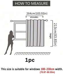 1pc Mint Green Blackout Curtain For Bedroom, Work & Study