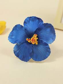 1pc Bohemian Hibiscus Flower Faux Flower Hair Clip, Swimsuit Side Decor Hair Accessory For Bride, Beach Travel,Hair Barrettes Hair Clips Claw Clips Hair Claws, School Stuff, Vacation Outfits Woman