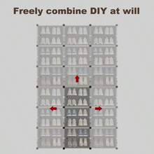 1pc Shoe Rack, 4/6/8 Tier Plastic Shoe Organizer Shelf For Closet, Hallway, Bedroom Entryway - Black - View 8