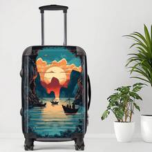 20/24/28 Inch Luggage, Carry-On, Custom Luggage, Luggage Set, Travel, Ha Long Bay, Vietnam, Landmark, Travel, Animals, Travel, Gift For Her, Gift For Him, And 360-Degree Rotating Wheels, TSA Lock, Suitcase, Travel, Vacation, Cabin Suitcase, Trolley Case, Travel Accessory, Personalised Gift, Travel Bag, Custom Suitcase, Personalized Luggage, Travel Gift, Luggage Set, Suitcases, Carry On, Garment Bag, Cabin Luggage, Handbag, Large Capacity, Checked Bag, Business Trips, Personalised Suitcase, Hard-Shell Luggage, Lightweight, Gift, Gift For Birthday, Personalized Gift, Gift For Christmas, Beach Holiday, Destination Wedding, Bridal Party, Bachelorette, Cruise, Rolling Luggage, - Multicolor - View 1