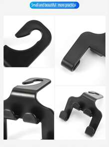 2/1 pieza Soporte tipo cartera para auto, Gancho para reposacabezas de auto, Bolsa de almacenamiento para colgar en el cabecero del auto, Accesorios internos para colgar bolsos, chaquetas, paraguas, bolsas de compra, Soporte multifuncional para teléfono móvil en el reposacabezas trasero, Ajuste universal