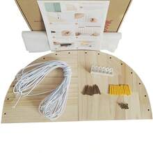 Stuffed Animal Storage Room With Wooden Corner Plush Toy Rack, Adjustable Length Suspended Stuffed Animal Toy Storage Rack, Game Room Bedroom, Wall Mounted To Save Space