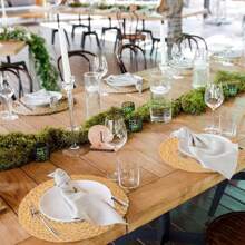 6pcs Table Runners 28*275cm + 36pcs Placemats 33cm, Table Runner And Placemat Set, Suitable For Party Decoration