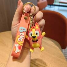 Bluey Llaveros creativos y lindos de la familia Bruy, colgantes con figuras de perro, bolsos, pequeños regalos colgantes, perfectos para obsequiar, detalles de fiesta