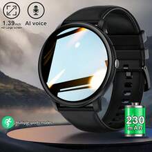 Nuevo reloj inteligente LIGE para mujeres, resistente al agua, seguimiento de actividad, asistente de voz, llamadas inteligentes, reproducción de música, recordatorio de sedentarismo, reloj inteligente multifuncional y de moda para mujeres - Negro - Ver 2