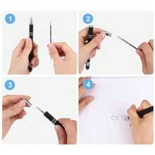 100 Stück Kugelschreiberminen in Blau & Schwarz, 0,7mm Kugelschreiberminen, ausziehbare Stiftminen, für Schüler & Büroartikel Schulanfang