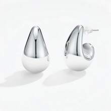 1 Pair Minimalist Chic Water Drop Earrings, Made With Hypoallergenic Stainless Steel Earrings, Gift For Friends