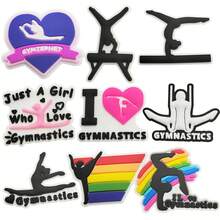 Gymnastics Sports Series PVC Shoe Charms For Clogs Accessories Slipper Sandals Garden Shoe Decoration Buckle Beach Bag Pins Athlet Gifts - Multicolor - View 1