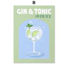 1 buc. Postere și imprimeuri minimaliste de cocktail Vodka Gin Pornstar Martini Artă de perete Pictură pe pânză Fotografii de perete pentru decorul camerei de zi fără cadru - Multicolor - Vizualizare 9