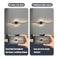 1 Piece Modern Gold LED Wall Sconce, Iron Body, Acrylic Shade, Easy DIY Assembly, Charging Cable Not Included, Suitable For Office, Bedroom, Dining Room, Hallway, Outdoor Decorative Lighting, Birthday Gift For Friends, With Remote Control, Adjustable Brightness