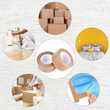 Brown Packing Tape, Kraft Paper Tape Brown Gummed Tape For Packing Boxes, Shipping Cardboard ,Ncoated Paper Packing Tape Brown Packing Tape For Masking, Sealing