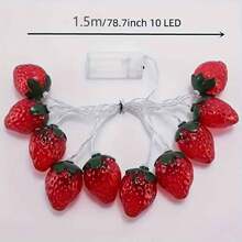1 String Of Strawberry Light Strings Is Perfect For Weddings, Dining Tables, Living Rooms, Room Decor - Battery Powered (Battery Not Included) Is Perfect For Holiday Gifts - Strawberry Light String Battery Box - View 11