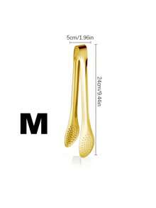 1/3/6 Piece Stainless Steel Serving Tongs Three Sizes, Gold Tongs For Serving Food, Serving Utensils Cooking Tongs For Buffet, Appetizer, Dessert, Parties,Outdoor Barbecue - Gold - View 9