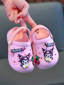 Sanrio Kids Toddler Girls' Soft Anti-Slip Closed Toe Beach Sandals, Indoor Outdoor Comfortable Clogs Shoes, Summer - Purple - View 3