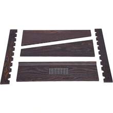HOHOBLA 10-Hole Billiard Cue Rack, Multifunctional Wood Pool Stick Stand Holder Cue Holder Floor Standing Pool Cue Rack For Fishing Rods/Golf Club, 7.87"X23.62"X22.44", Hole Diameter: 3.5cm/1.38inch - Brown - View 9
