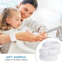 Bandas de pelo de lana de coral para mujer, bandas de pelo absorbentes impermeables para mujer NGAU - morado-6 piezas - Ver 3