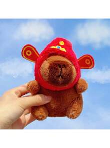 Soft Capybara Plush Keychain Toy Realistic Cute Capybara Stuffed Animals Toy Capybara Plushie, Pendant For Backpack Handbag Birthday Gift,Stuffed Toy,Pink Capybara,Party Favors For Kids, Birthday Decoration