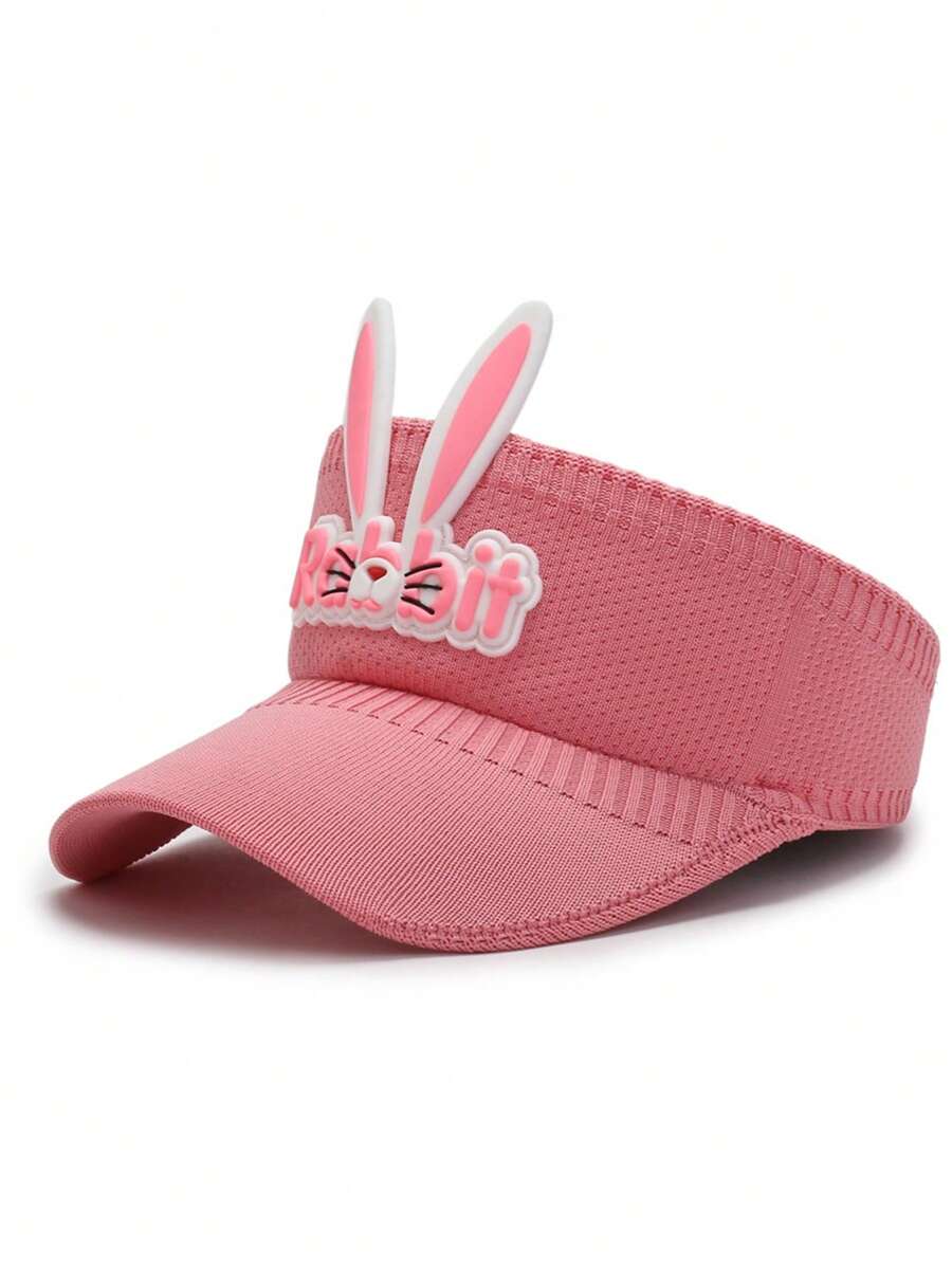 1 Piece Kids Sun Ion Cap, Girls Open Top Hat For Outdoor Sports & Baby - Watermelon Pink - View 1