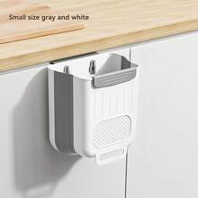 1 pieza Papelera de cocina plegable de montaje en pared, cubo de basura colgante de puerta de gabinete, sin necesidad de agacharse, papelera de sobremesa de gran tamaño, almacenamiento y organización convenientes, ahorra espacio para una cocina ordenada