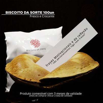 Biscoito da sorte - 100 Unidades- Lembrancinha Jantares, Casamento, aniversários, Batizado