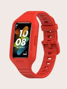 1 chiếc vòng đeo tay thông minh bằng silicon màu trơn thông thường tương thích với Band 10/9/8/7/6, thích hợp để đeo cả ngày - Ban nhạc 10/9/8/7/6 - Xem 8