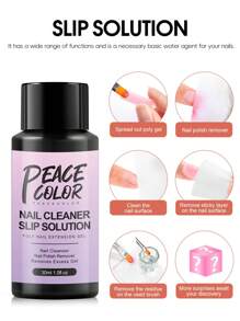 peacecolor 5Colors Poly Nail Gel 16ML Kit With Mini UV/LED Nail Lamp, Brown And Black Glitter Poly Extension Gel Polish & 30ML Nail Cleaner Slip Solution, 50PCS Nail Form, Multicolor Nail Rhinestone, 8ML Base And Top Coat. Builder Nail Gel Set Nail Supplies Extension Tool For Women Nail DIY Ideal Gift