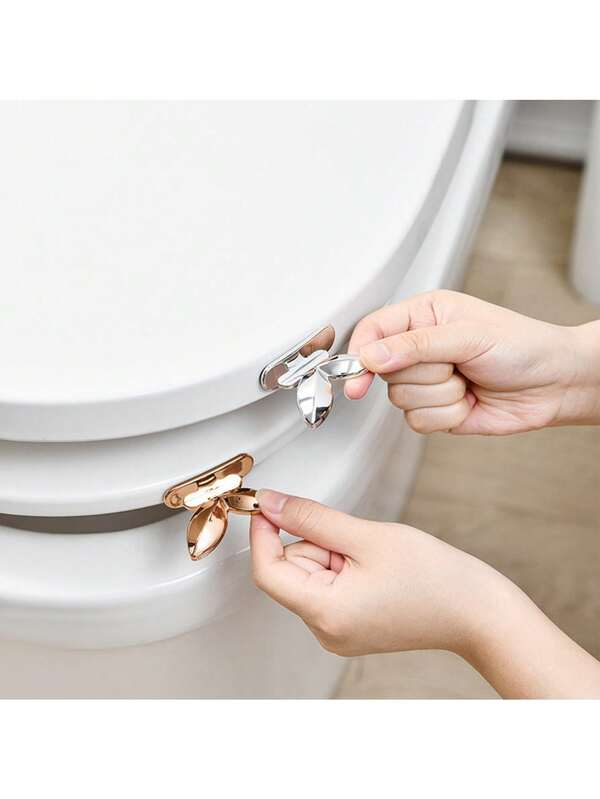 4pcs Hands-Free Toilet Seat Lifter: Keep Your Hands Clean And Your Bathroom Sanitary With These Convenient Handles. Simple To Attach, They Offer A Touchless Solution For Raising And Lowering The Toilet Seat, Promoting Better Hygiene For The Whole Family.   Toilet Tank Cover,Bathroom,Destapador Bathroom Decor Summer
