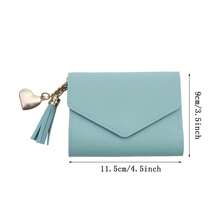 Women's Card Holder Short Wallet, Cash & Coin Purse, Multiple Card Slots Coin Purse Withe Tassel - Multicolor - View 11