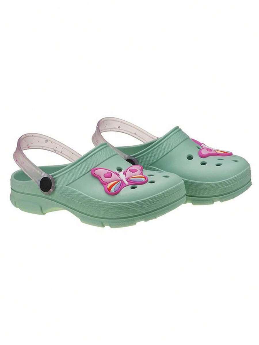 Sandália Babuche Infantil Menina Papete Leve Confortável Chinelo Criança Feminino Promoção - Verde Menta - Visão 1