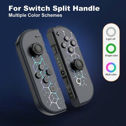 Controllers Joypad Compatible With Switch/Switch Oled/Switch Lite, Controller R And L Compatible With Switch Controller Replacement With Adjustable RGB Lights,Switch Controllers Support/Screenshot/Wake-Up/Motion Control/Dual Vibration