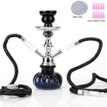 1 Bộ Shisha nhỏ một/hai ống, bao gồm 10 giấy cuốn và 10 đầu hút dùng một lần, phụ kiện shisha thủy tinh đầy đủ, không cần điện. - Một cỡ - Xem 12