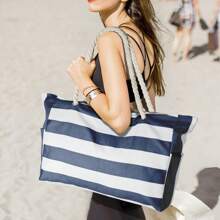 Women's Beach Tote Bag, Large Waterproof Zipper Beach Bag Sandproof Pool Bags (Random Pattern)