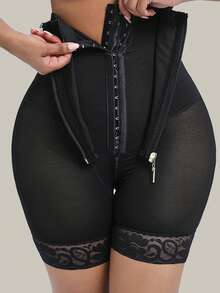 1 قطعة سروال رافع لأرداف المرأة، مشكل الأرداف، ملابس داخلية مشكلة للبطن، سروال مرتفع الخصر، مشكل الجسم، سروال مسطح الزاوية، ملابس داخلية مشكلة للخصر 1 قطعة سروال بدون غرز مرتفع الخصر للتحكم في البطن، رافع للخصر، مشكل للجسم، ملابس داخلية مشكلة للياقة البدنية والرياضة، سروال مرتفع الخصر مزود بأزرار لرفع الأرداف والتحكم في البطن، مشكل للجسم - الأسود - مشاهدة 4