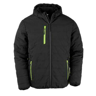 Result Genuine Mens Compass Winter Padded Jacket (Black/Lime)