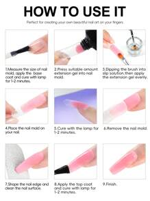 peacecolor 5Colors Poly Nail Gel 16ML Kit With Mini UV/LED Nail Lamp, Brown And Black Glitter Poly Extension Gel Polish & 30ML Nail Cleaner Slip Solution, 50PCS Nail Form, Multicolor Nail Rhinestone, 8ML Base And Top Coat. Builder Nail Gel Set Nail Supplies Extension Tool For Women Nail DIY Ideal Gift