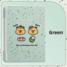 A5/B5 笔记本/日记本，水豚主题，60 张，活页记事本，优质厚纸，非常适合学校、办公室和家庭，返校