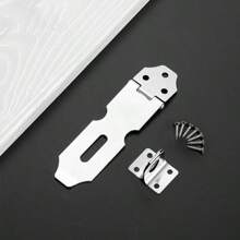 Edelstahl Türriegel Verschluss, 12,7 cm Packschloss Verschluss Riegel mit Schrauben, universelle Aktenschrank Schloss Schreibtischschublade Schloss, Torschloss Riegel für Tür Fenster Schrank Schlafzimmer Haustierkäfig Transportbox