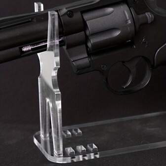 1个/2个亚克力透明手枪架枪支展示架支架手枪可调节短枪型号展示架收纳架