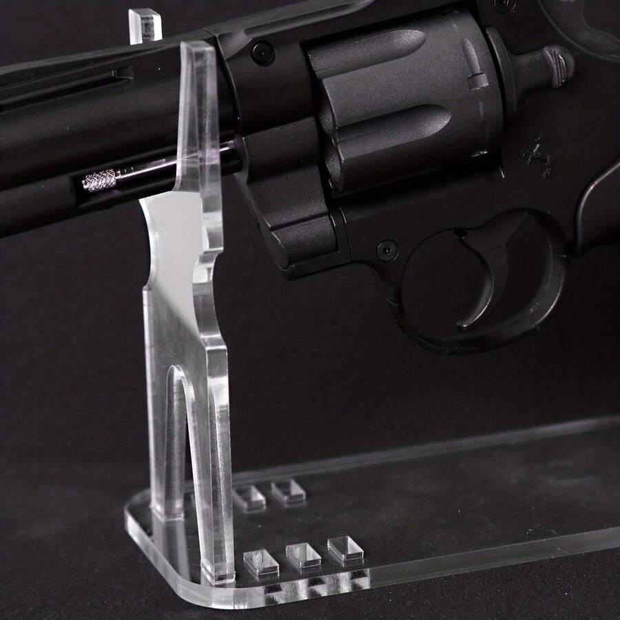 1个/2个亚克力透明手枪展示架，可调节手枪型号展示支架 - 彩色 - 查看 1