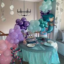 50 件美人鱼气球套装，婚礼、生日派对、周年纪念、毕业典礼、节日、母亲节、夏季聚会室内外装饰、房间装饰 - 美人魚配色 - 查看 7