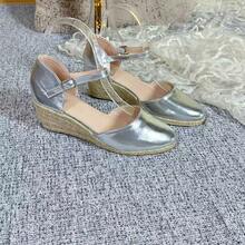 Women's Wedge Sandals – Mediterranean Style, Comfortable And Modern Design, Perfect For Parties - Silver - View 2