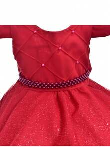CHILDREN'S PARTY DRESS FOR GIRLS, SHORT - Rojo - Ver 3