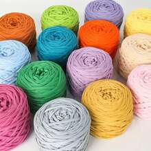 1 pezzo di filo da maglia da 280g, filato di tessuto intrecciato per lavori all'uncinetto e lavori manuali fai-da-te come borse, cuscini, bambole, progetti all'uncinetto, filato multicolore per uncinetto