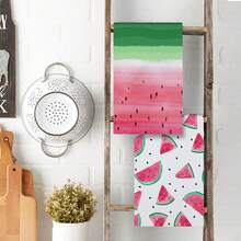 2pcs/4pcs Summer Watermelon Kitchen Towel Set - Ultra Absorbent Double-Sided Plush, Absorbent Kitchen Cloth Suitable For Cooking, Baking And Cleaning - Perfect Home Decor Choice 15.75inch*23.62inch/40cm*60cm - Multicolor - View 3