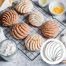 墨西哥面包模具，海螺形不锈钢面包和饼干烘焙模具，易于使用的单点设计，耐用的厨房烘焙工具，适用于自制面包 - 銀色 - 查看 7