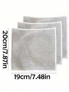 2/5/10/15/20/30pcs Metal Mesh Scouring Pads, Anti-Scratch Steel Wool Sponges, Multi-Purpose Metal Wire Dish Scrubbers, Easy To Rinse, Reusable, Metal Wire Cleaning Cloths, Metal Wire Dish Cloths For Washing Pots, Pans, Utensils, Sinks, Countertops, Stoves, Reusable Kitchen Cleaning Towels, Dishcloths, No Lint, No Streaks, Washable Cleaning Rags, Kitchen Supplies, Kitchen Cleaning Tools, Kitchen Essentials, Cleaning, Kitchen Towels - Many - View 7