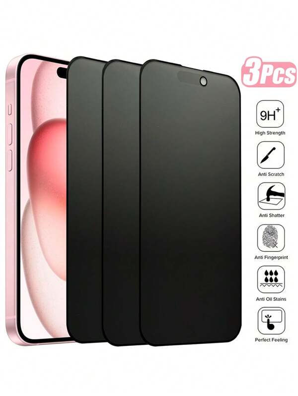 3 Packungen kompatibel mit Apple 13 14 15 16 11 12 XR Datenschutz-Bildschirmschutz 6,1 Zoll, Blickschutz, blendfreier Augenschutz, kratzfeste Panzerglasfolie, volle Abdeckung, glatter und empfindlicher Touchscreen. Geschenk zum Geburtstag, für Familie und Freunde, Spionageabwehr, Handybildschirmschutz, Handyzubehör